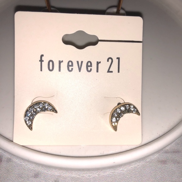 Forever 21 Jewelry - Forever 21 Moon Stud Earrings